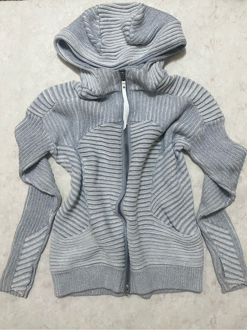 lululemon embrace knit zip up hoodie sweater